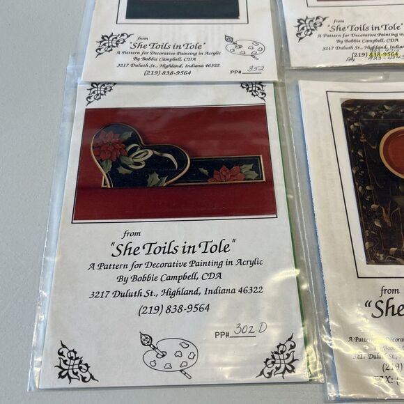 She Toils in Tole Seasonal Crafting Pattern Lot of 4 #353, #352, #368, #302D - Picture 2 of 7